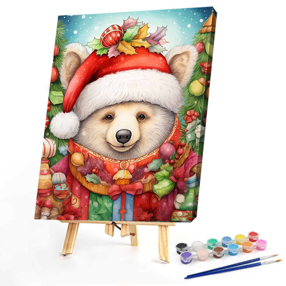 Everydayedeals Bear Painting By Numbers Kit For Beginner, Oil Painting
