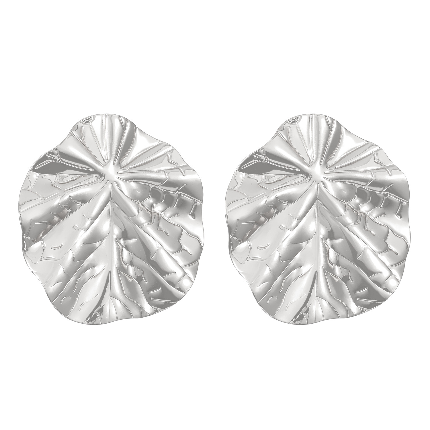 Lotus Leaf Gold-Plated Earrings