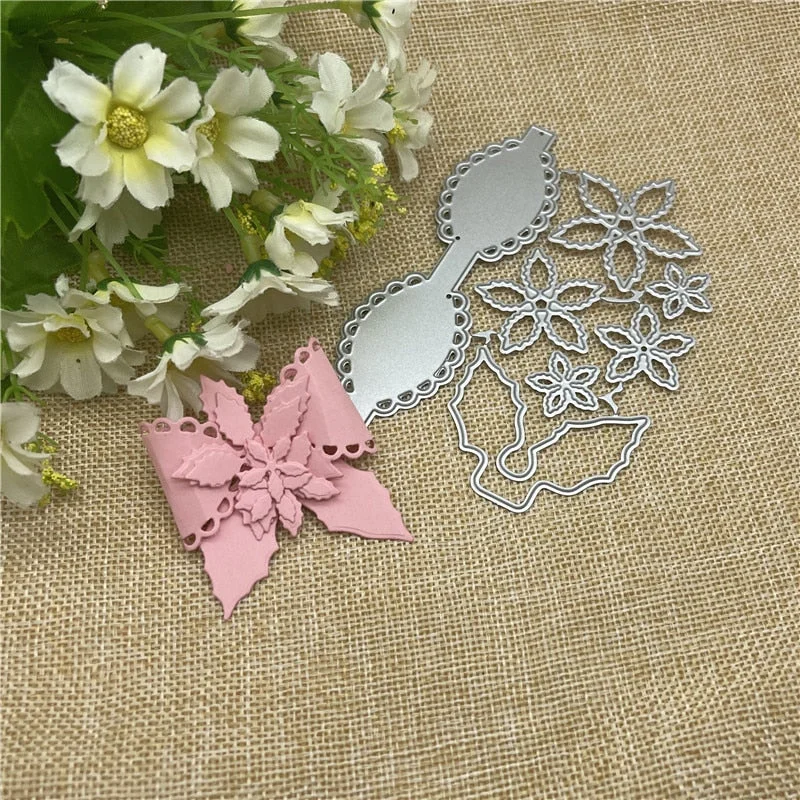 Bow flower lace card  Metal Cutting Dies Stencils For DIY Scrapbooking Decorative Embossing Handcraft Die Cutting Template
