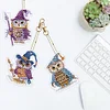6Pcs DIY Diamond Painting Owl Keychain