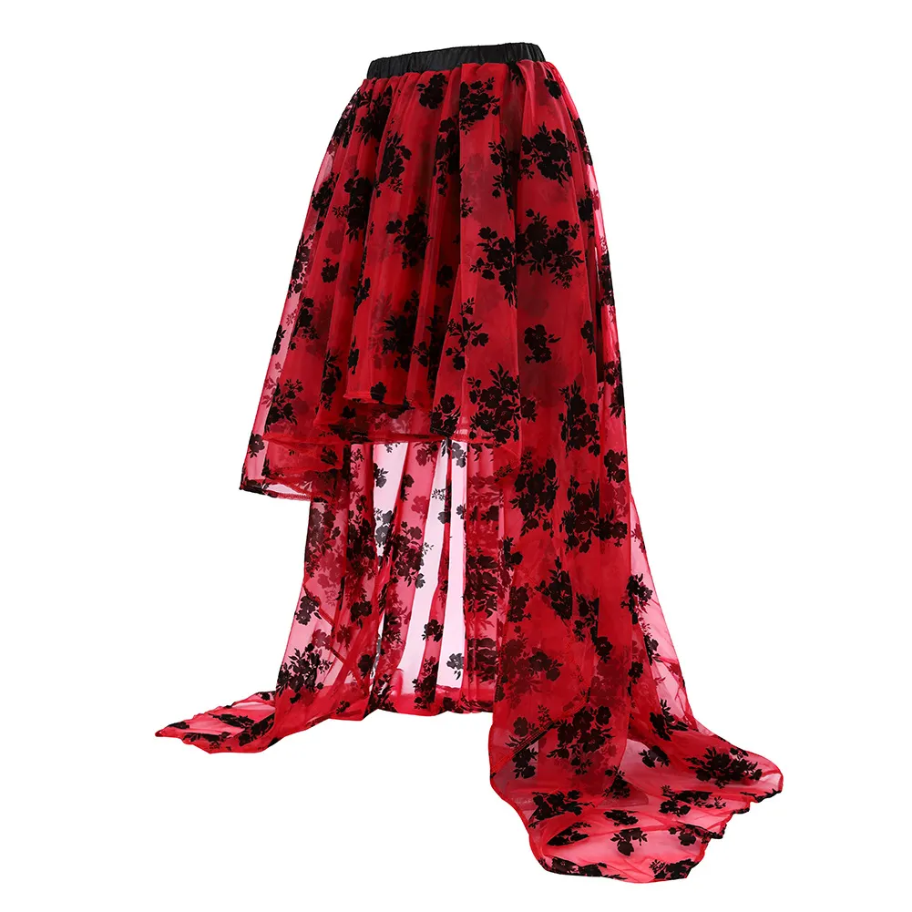 Churchf Churchf Ball Sexy Dress Up Lace Flower Pattern Skirt A Hair