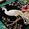 DIY Pearl Painting Peacock for Home Decor with Frame(25x25cm)