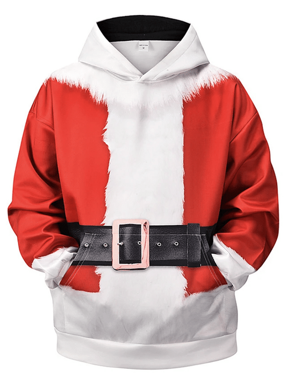 Men's Spoof Christmas Cartoon Pattern Long Sleeve Hoodie PLUSCLOTHESMAN
