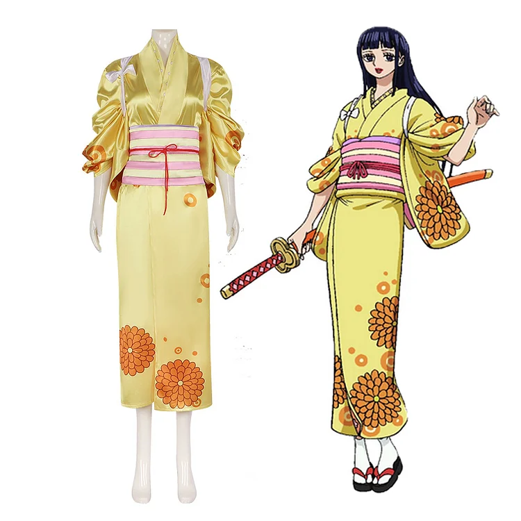 One Piece Wano Country Arc Kikunojo Okiku Kimono Cosplay Costume