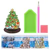 Wooden Desktop Diamond Art Kits Xmas Tree Diamond Painting Desktop Ornaments Kit
