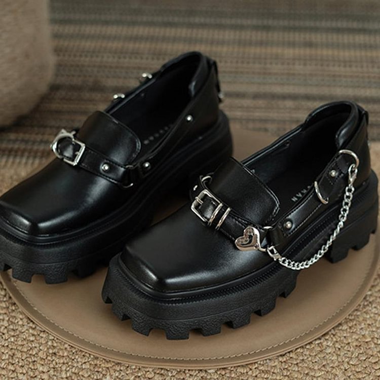 Vintage Chain British Style Shoes