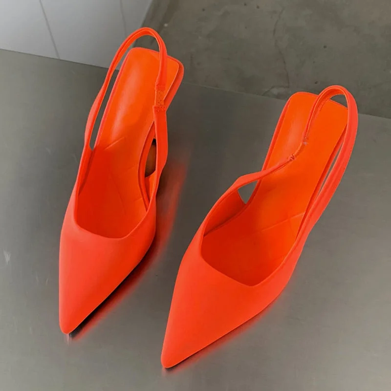 Size 35-41 Purple Thin High Heels Pumps Fashion Pointed Toe Slip-On Ankle Strap Stiletto Slingbacks Sandals Women Dress Shoes