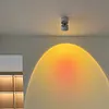 Sunset Lamp Ceiling Spotlgiht Lighting Surface Mount Entryway Photo Painting Wall Sconces Angle Adjustable Red Halo Rotatable Ceiling Lamps for Bedroom Living Room Decor