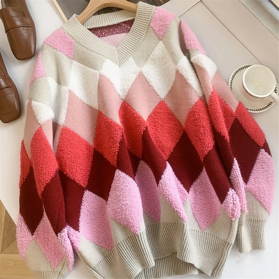 Candy Gradient Gingham Pullover | EGEMISS