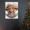 Flower Hat Girl - Crystal Rhinestone Diamond Painting
