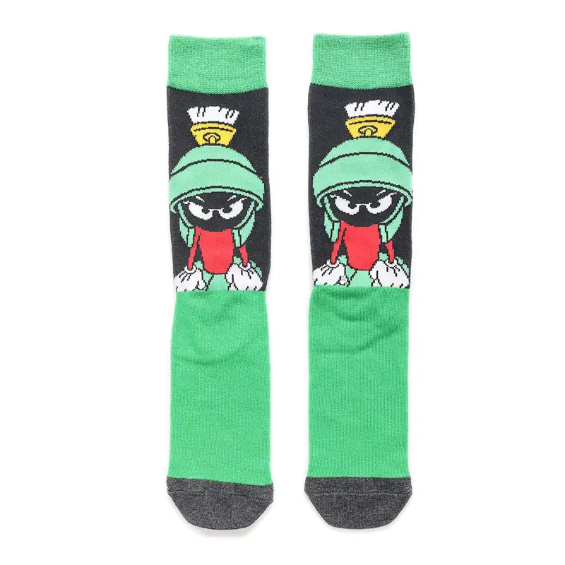 10 pairs of mens trendy cartoon pattern crew socks breathable comfy casual street style unisex socks for mens outdoor wearing all seasons wearing details 2