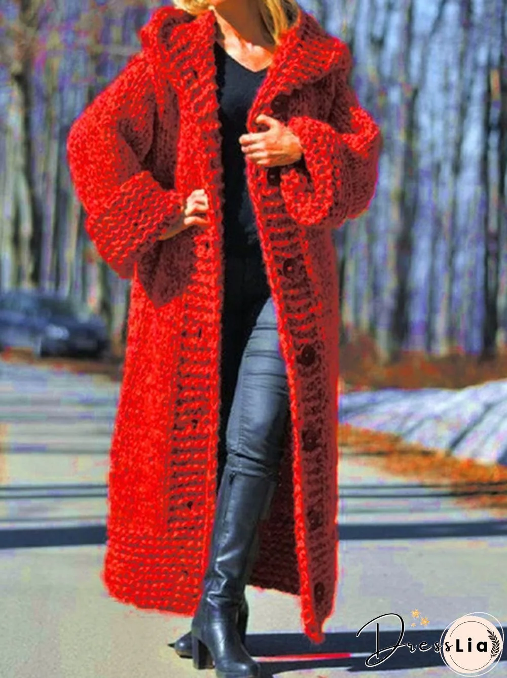 New Fashion Women Autumn Winter Long Sleeve Knitted Cardigan Coat Casual Streetwear Hooded Sweater Coat Plus Size