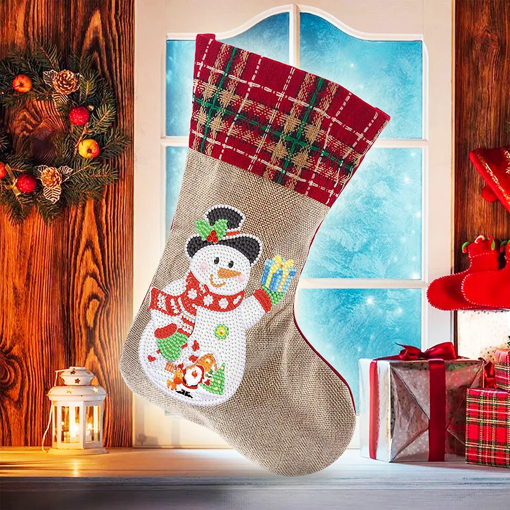 DIY Diamond Painting Christmas Socks