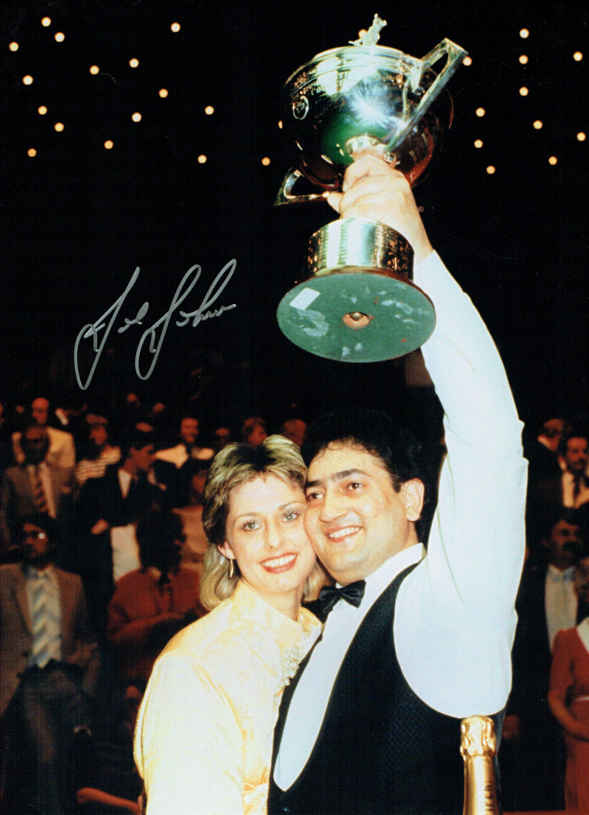 Joe Johnson SIGNED Autograph 1986 World Snooker Champion 16x12 Photo Poster painting A AFTAL COA