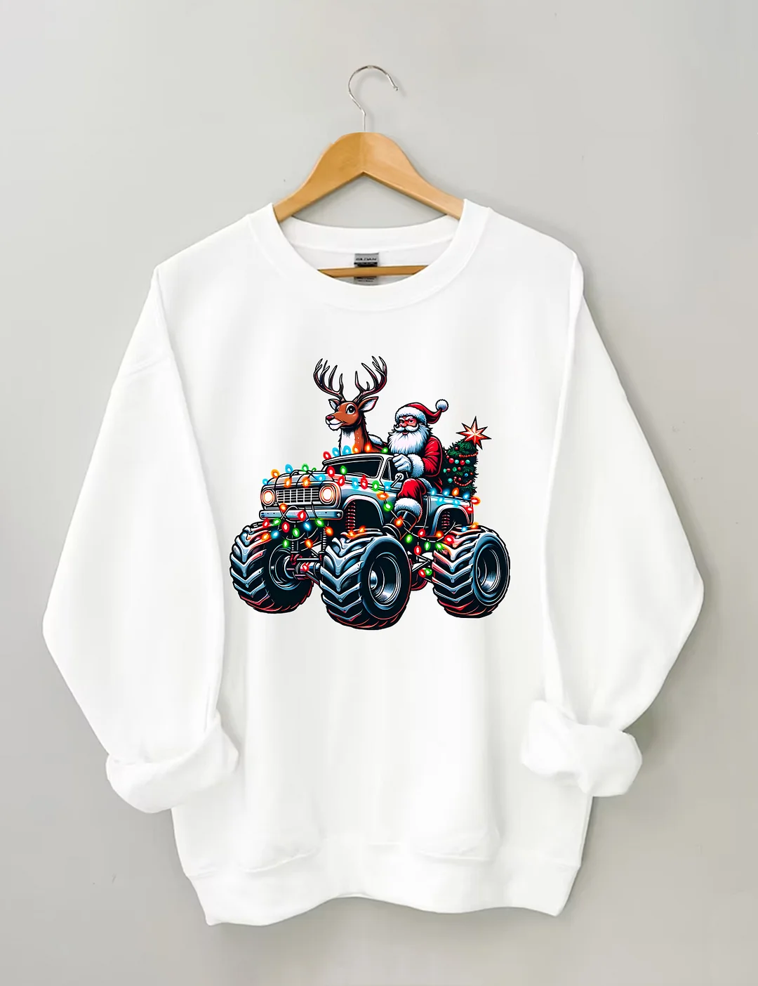 Monster Truck Christmas Sweatshirt