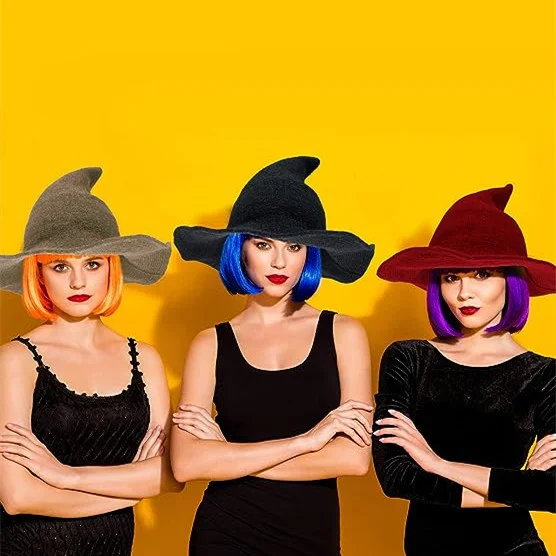 Halloween Wool Witch Hats