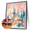 Castle Diamond Art Kits Resin Canvas 5D DIY for Office Home Wall (Style A)