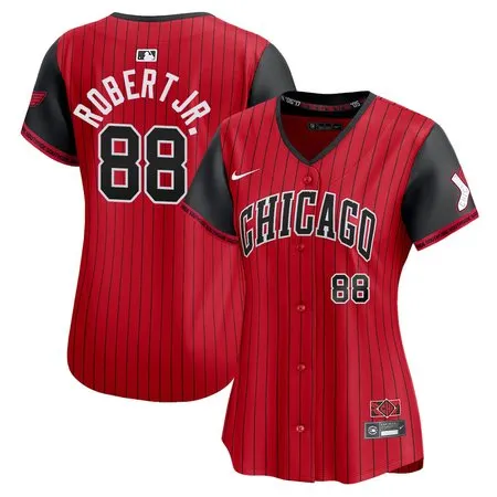 Women's Chicago White Sox #88 Luis Robert Jr.  Red/Black 2025 City Connect Limited Player Jersey