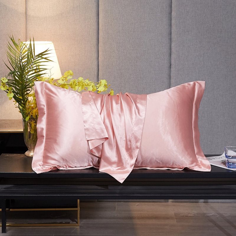 Solid Color Silk Double-sided Pillowcase-Besturer