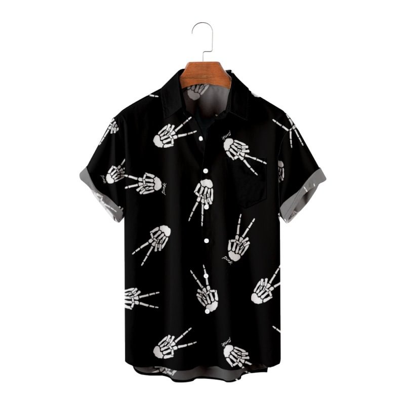 Halloween Digital Print Shirt Short Sleeve Men's Top | Kids Sizes, Plus Size