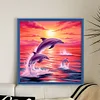 (Counted/Stamped)Dolphins At Sunset-11CT Cross Stitch 40*40cm/15.75*15.75in