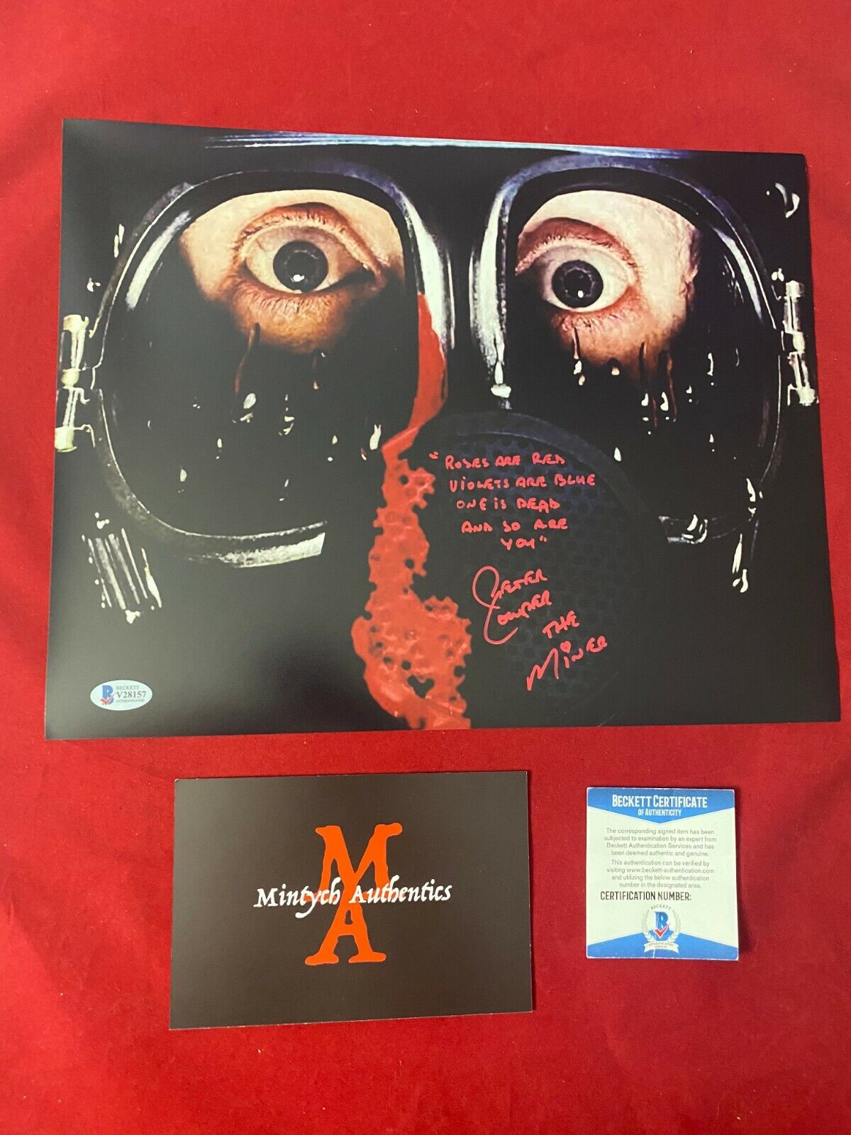 PETER COWPER MY BLOODY VALENTINE AUTOGRAPHED SIGNED 11x14 Photo Poster painting! BECKETT COA!