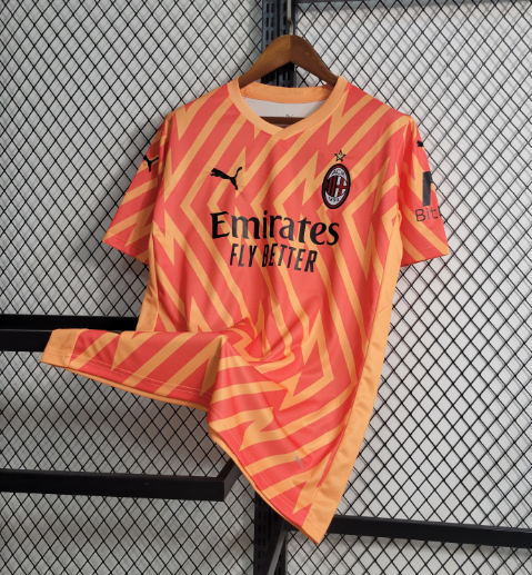 23/24 AC Milan Goalkeeper Orange Football Shirt Thai Qulaity