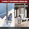 [US Local Warehouse] 2 Pack Shade Sail Poles 10FT Outdoor Sun Shade Poles 2.25in Diameter Heavy Duty Metal Post for Deck Patio Outside Backyard