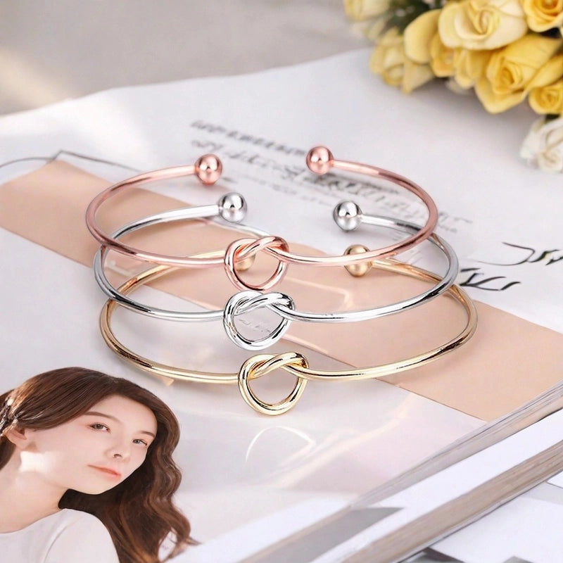 Jewelry Knot Bracelet Love Bracelet Rose Gold Lady Bridesmaid Kink Opening Bracelet