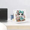 5D DIY Partial Special Shaped Drill Diamond Painting Cat Wall Decor 19.2x19.2cm