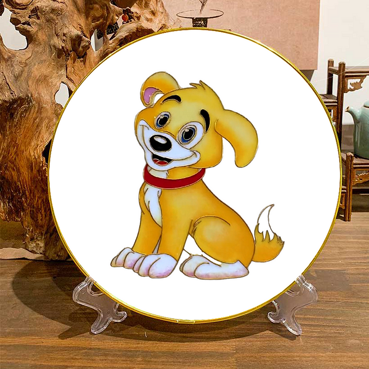 Cute Puppy - DIY Cloisonne Enamel Painting Art Kits For Beginners