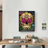 (5 Sizes) Flower Skull-Full Square Diamond Painting