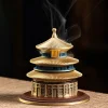 Purely Handmade Temple of Heaven Detachable Brass Plate Incense Burner
