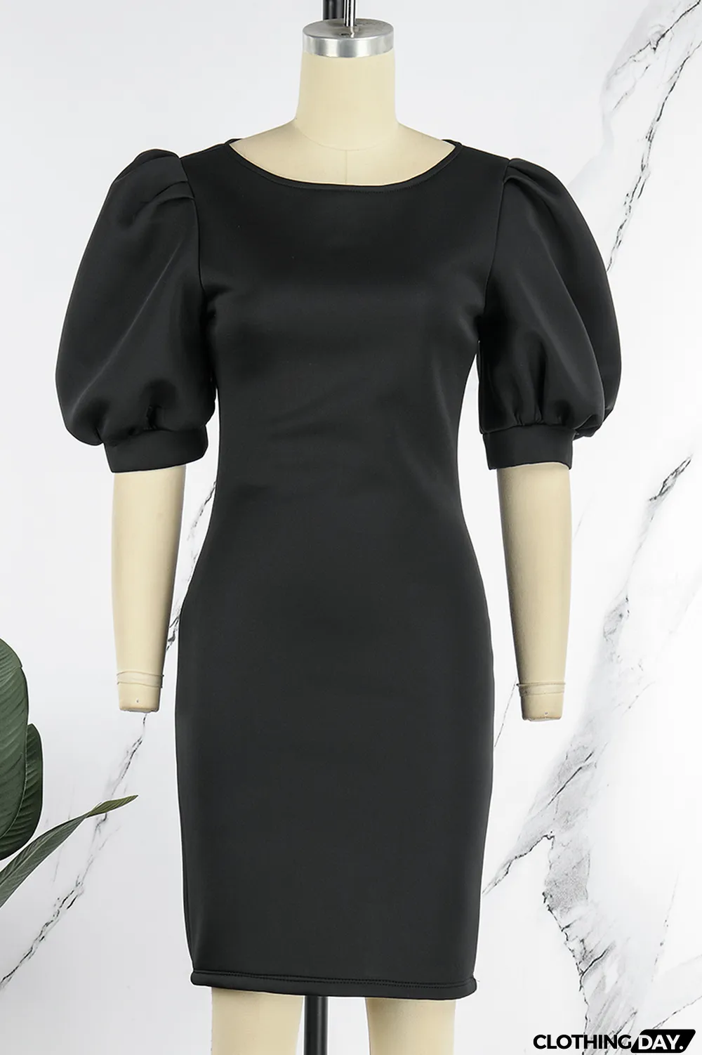 Rose Pink Casual Elegant Solid Patchwork O Neck One Step Skirt Dresses