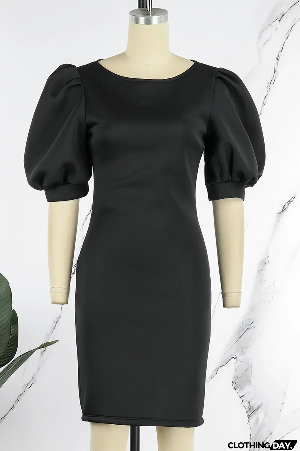 Rose Pink Casual Elegant Solid Patchwork O Neck One Step Skirt Dresses