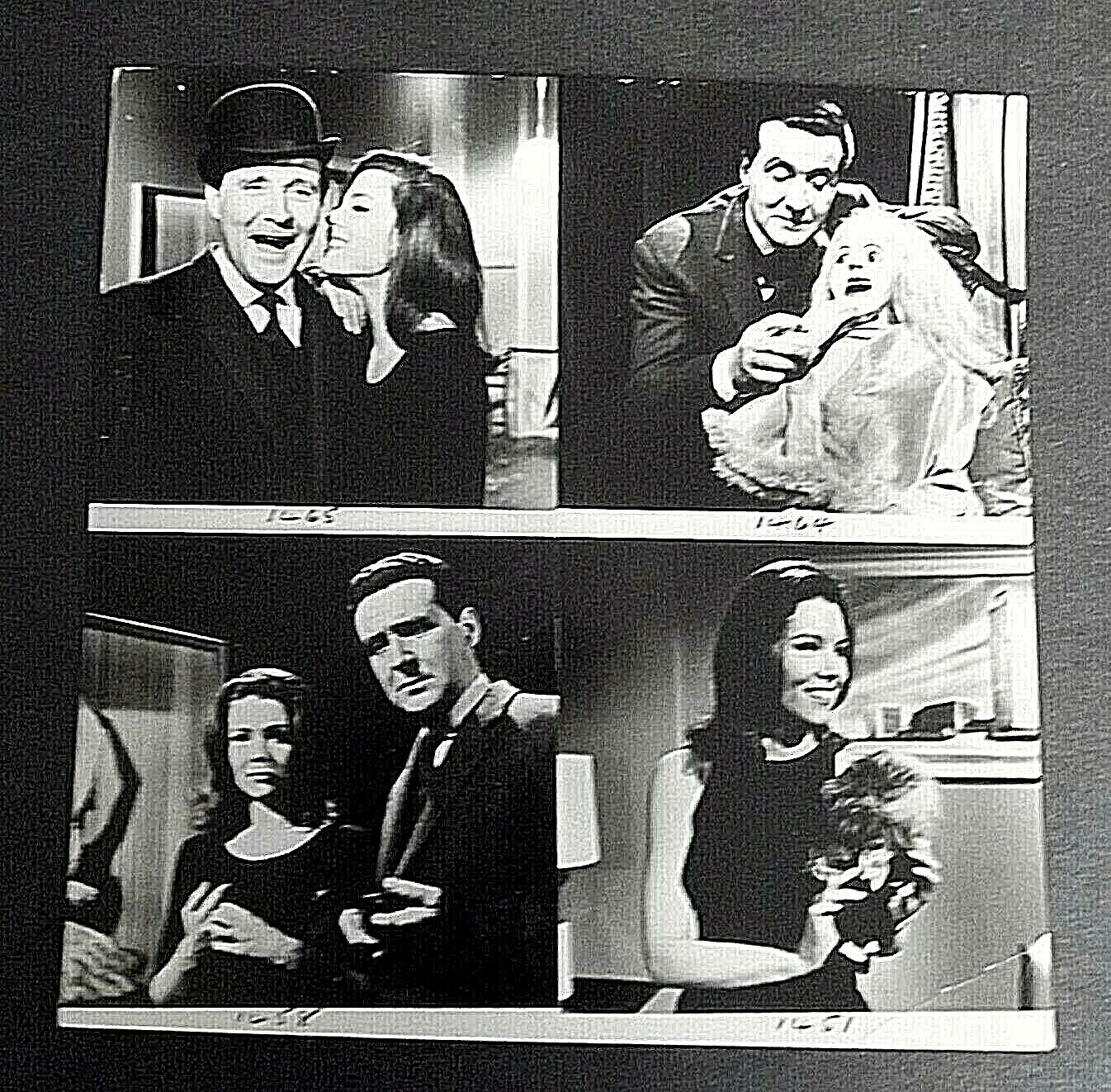 DIANA RIGG,PATRICK MACNEE (THE AVENGERS) ORIG,RARE CONTACT SHEET Photo Poster painting *