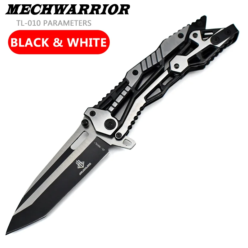 EDC Mechanical Outdoor Camping Picnic Folding Knife 5Cr13Mov Blade Stainless Steel Handle Tactical Survival Pocket Knife