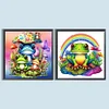 Combo Kit（2PCS)-Diamond Painting-DIY DIY Full Round Drill Frog (30*30CM)