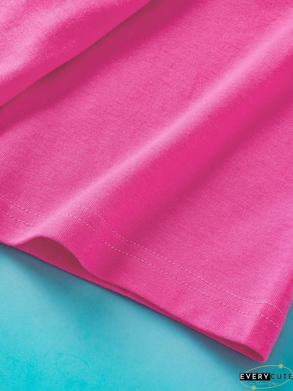 Crimson Red Extended Length Short Sleeve Slit Detail Drop Shoulder Blouse