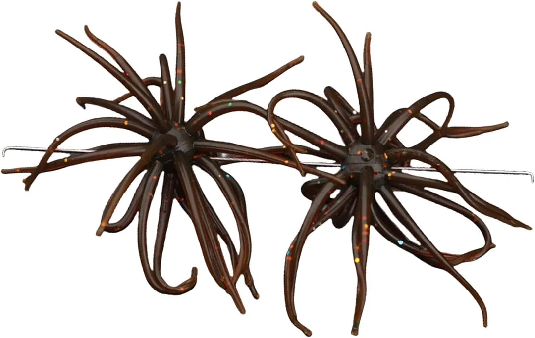 2Pcs Fishing Lures Soft Urchins Fish Lures Simulation Urchins Fishing Baits Soft Swimming Lures Slow Floating Lures Set