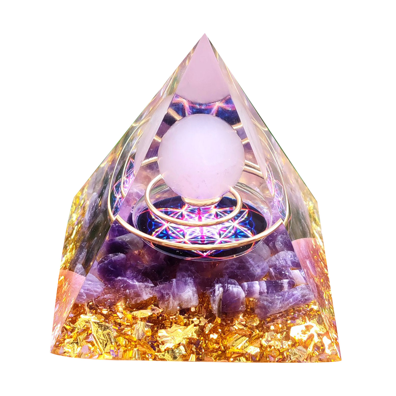 

6cm Natural Orgonite Pyramid Chakra, 501 Original