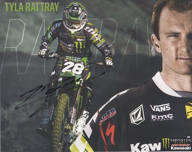 *TYLA RATTRAY*SIGNED*AUTOGRAPHED*Photo Poster painting CARD*MONSTER*ENERGY*KAWASAKI*COA*