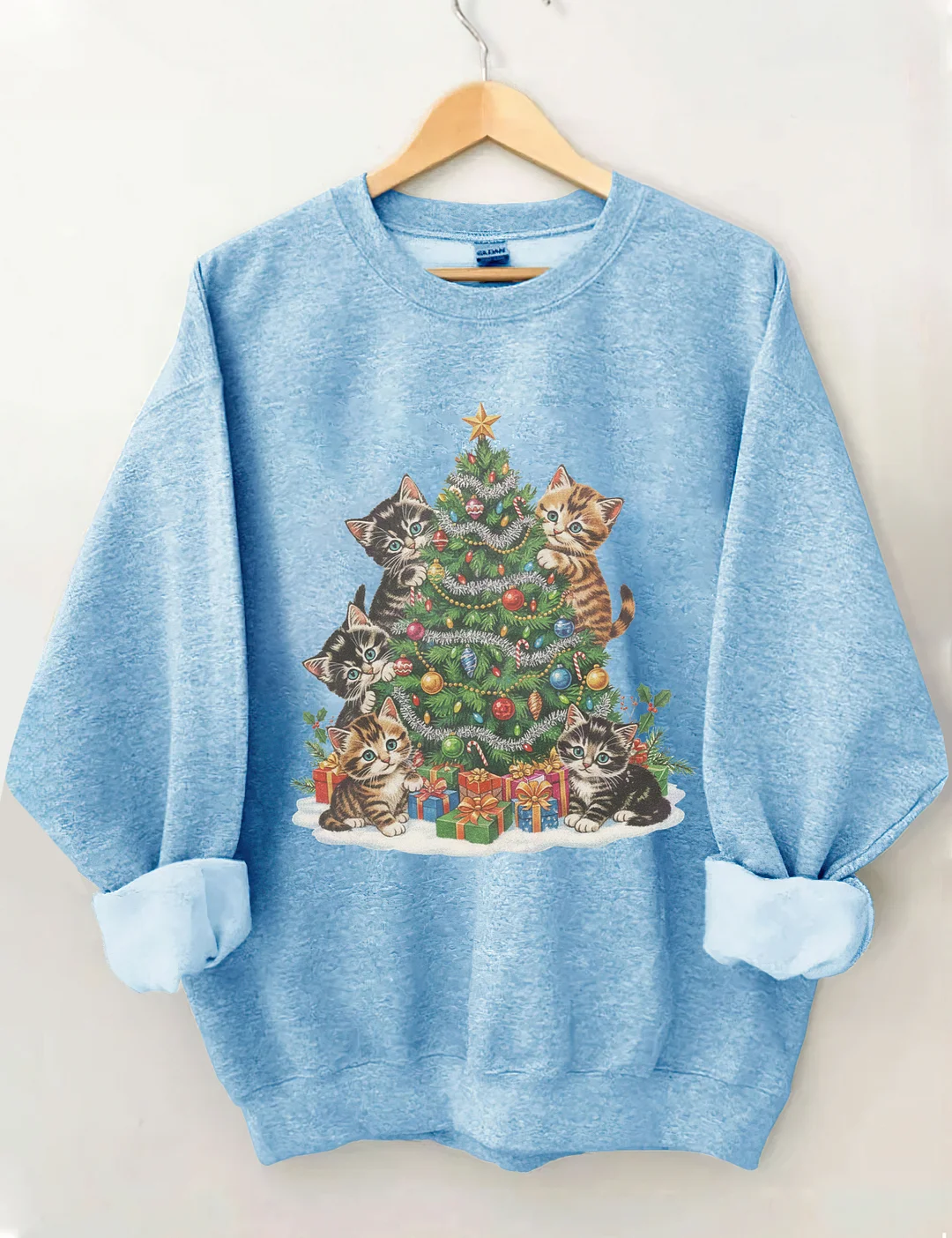 90's Cat Christmas Sweatshirt