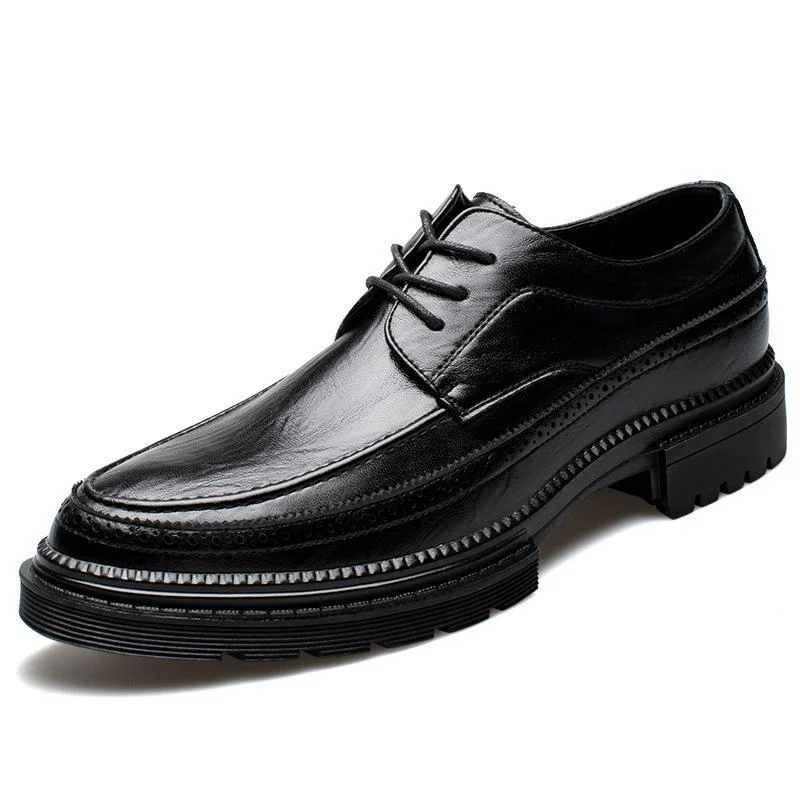 men's leather shoes, British retro casual shoes