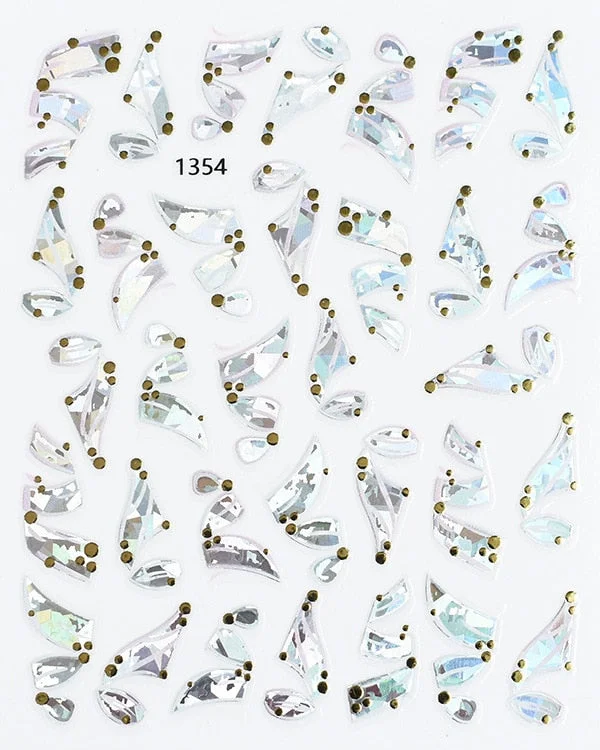 3D Swirl Lines Nail Sticker Geometry Irregular Whirling Wave Cow Print Decal on Nails Art Charms Manicure Slider Tip Accessories-Nail Inspo