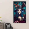 Diamond Painting -DIY Round Drill Blue Hair Girl(40x70cm)