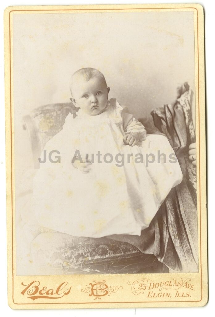 19th Century Children - Original 19th Century Cabinet Card Photo Poster painting - Elgin, IL