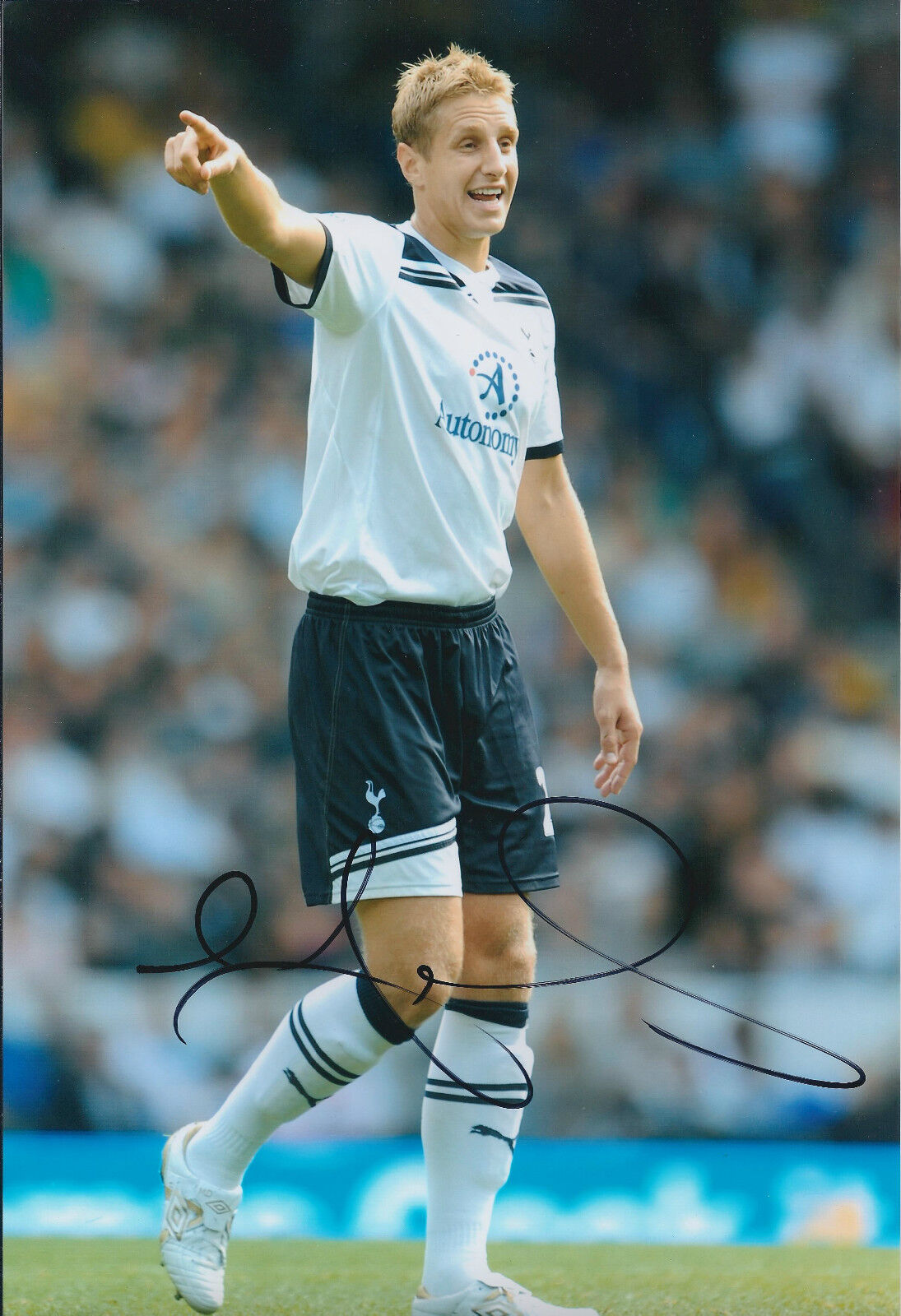 Michael DAWSON SIGNED Autograph 12x8 Photo Poster painting AFTAL COA SPURS Tottenham