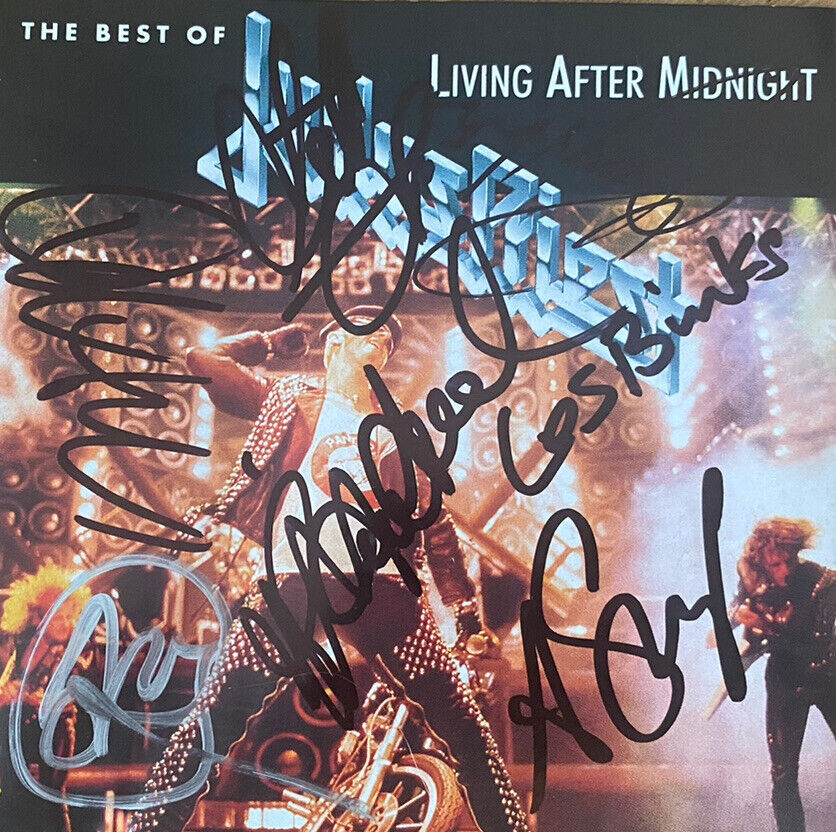 Judas Priest -Living After Midnight Signed Autographed Cd, Alan Moore, Les Binks