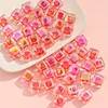 12mm Flashing Crystal Acrylic Square Beads DIY Jewelry